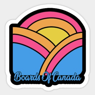 Retro 70s Style Boards Of Canada Fan Art Design Sticker